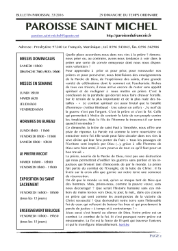 Bulletin paroissial -29 Dimanche du TO (2016)