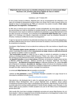 communiqu&eacute; de presse d&eacute;taill&eacute;.