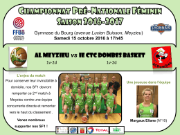 Annonce MatchSF1 15oct2016 ALM-BC Dombes
