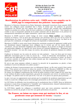 communiqu&eacute; - CGT