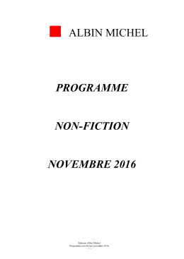 ALBIN MICHEL PROGRAMME NON