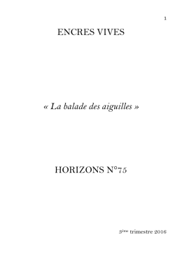 Textes Horizons 3&egrave;me trimestre 2016