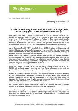Le maire de Strasbourg, Roland RIES, et le maire