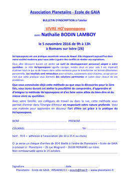 Fiche d`inscription