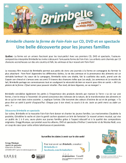 M&eacute;dias - Brimbelle chante la ferme de Foin-Foin