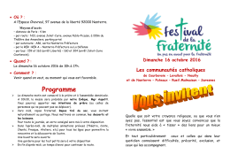 Festival de la Fraternit&eacute; 2016