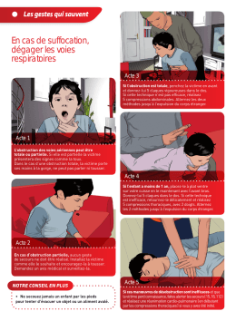 En cas de suffocation, dégager les voies respiratoires