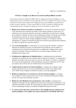 14 ANNEXE I. Strat&eacute;gie sur la r&eacute;forme de la fonction