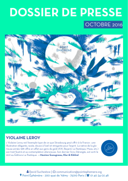 Dossier de Presse - programmation octobre 2016