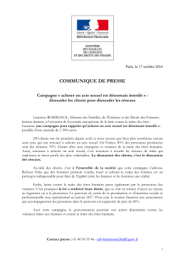 communique de presse - Ministère des Familles, de l`Enfance et des