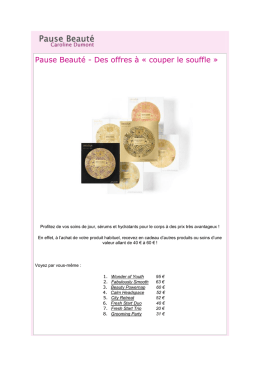Pause Beauté - Des offres à « couper le souffle »