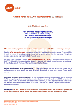 CR CAPC L.A et recours du A du 18.10.2016