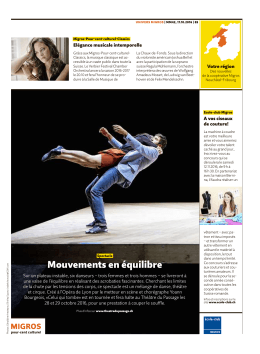 Mouvements en &eacute;quilibre