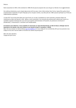 Bonjour, Notre association loi 1901 a &eacute;t&eacute; constitu&eacute;e en