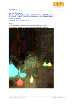 Forum: Concours - The Blender Clan