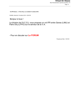 Vol IFR Genes ---- Paris Orly - Le vendredi 21