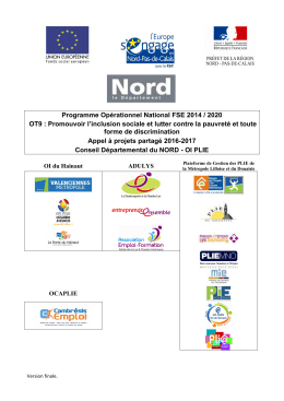 fse appel a projets 2016 2017 departement OI-PLIE