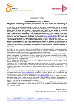 Urgence sociale pour les personnes en situation de handicap !