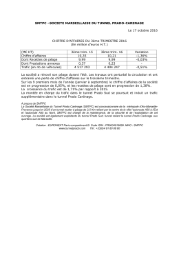 Consultez le communiqué sur le chiffre d`affaires du 3ème trimestre