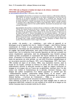 1973-1983 (de La Dispute à Combat de nègre et de chiens