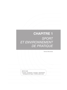 chapitre 1 sport et environnement de pratique