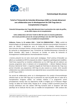 Communiqu&eacute; de presse