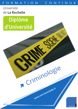 Contenu de la formation - Université de La Rochelle