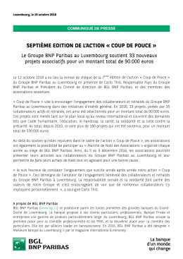 septième edition de l`action « coup de pouce