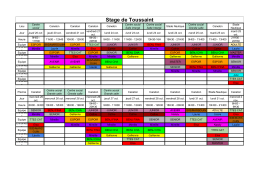 Planning Stage Toussaint 2016