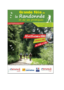 Bienvenue sur le site de la Grande fête de la Randonnée et de ses