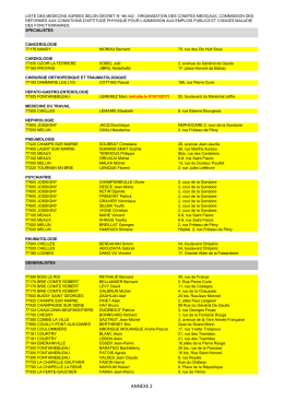 Liste des médecins agréés fonctionnaires du 77 - ARS Ile-de