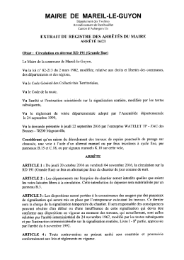 Consulter le détail de l`arrêté - Mareil-le