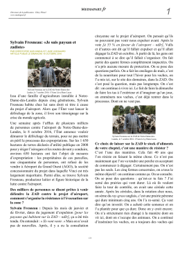 Sylvain Fresneau: &laquo;Je suis paysan et zadiste