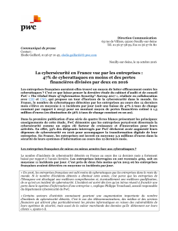 La cybersécurité en France vue par les entreprises : 47% de