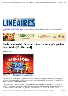 Lin&eacute;aires du 19 Octobre 2016. - Force Ouvri&egrave;re &ndash; Auchan le Pontet