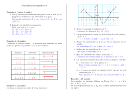 Correction du contr&ocirc;le no 1 Exercice 1 (cours, 2 points) 1. Soit f une