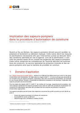 Implication des sapeurs-pompiers dans la procédure d