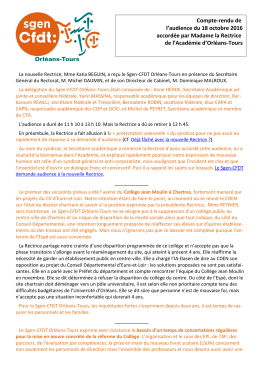 Compte-rendu de l`audience du 18 10 2016 - Sgen