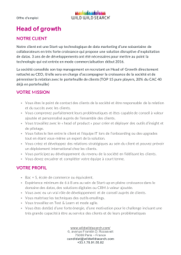 Head of growth - Wild Wild Search