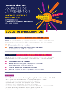 T&eacute;l&eacute;chargez le bulletin d`inscription - Ordre des Experts