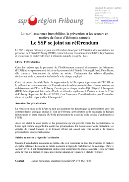 Le SSP se joint au référendum - Syndicat des Services Publics SSP
