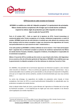 Communiqu&eacute; de presse
