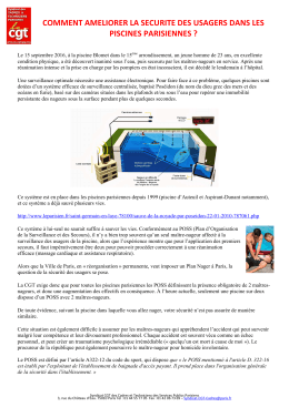 20161007 - DJS - Surveillance et Premiers Secours - us-cgt