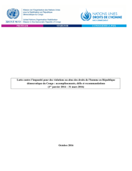 Lutte contre l`impunit&eacute; pour des violations ou abus des droits de l