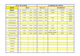 Planning du week-end