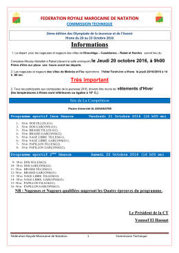 Communiqué de la Commission Technique