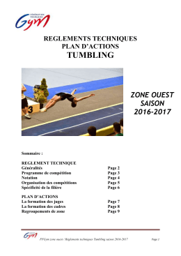 brochure zone ouest tumbling - Fédération Française de