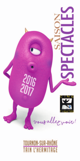 Programme saison spectacles 2016/2017 - Ciné Théâtre