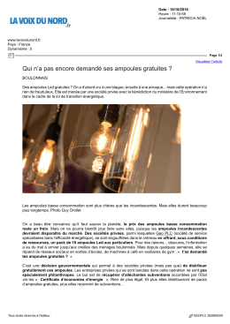 Qui n`a pas encore demandé ses ampoules gratuites