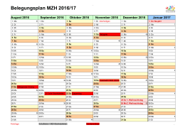 Belegungsplan Mehrzweckhalle 2016-2017